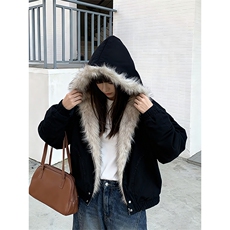 原版帆布面料不掉毛座山雕毛领棉服情侣外套图MY1027-P90，男装棉衣，星座301C-5