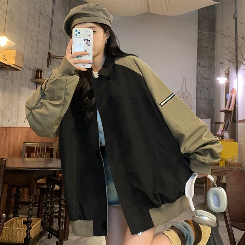 A136-P85美式复古街头飞行员夹克棒球服男女宽松小众百搭休闲,男装夹克,星座911