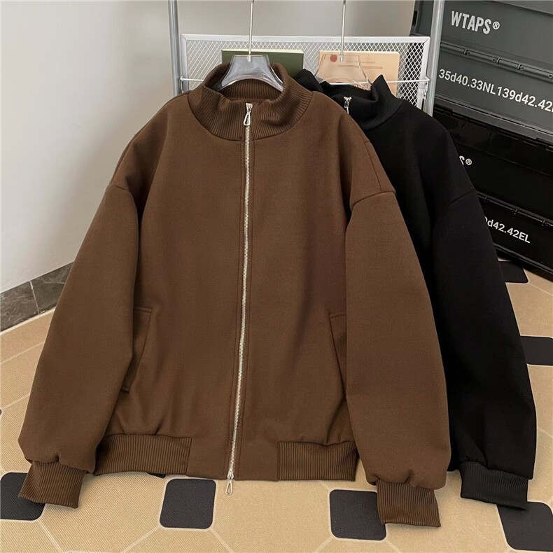 新款美式复古夹棉外套男早春秋季潮牌高街休闲痞帅宽松夹克,男装夹克,星座1013