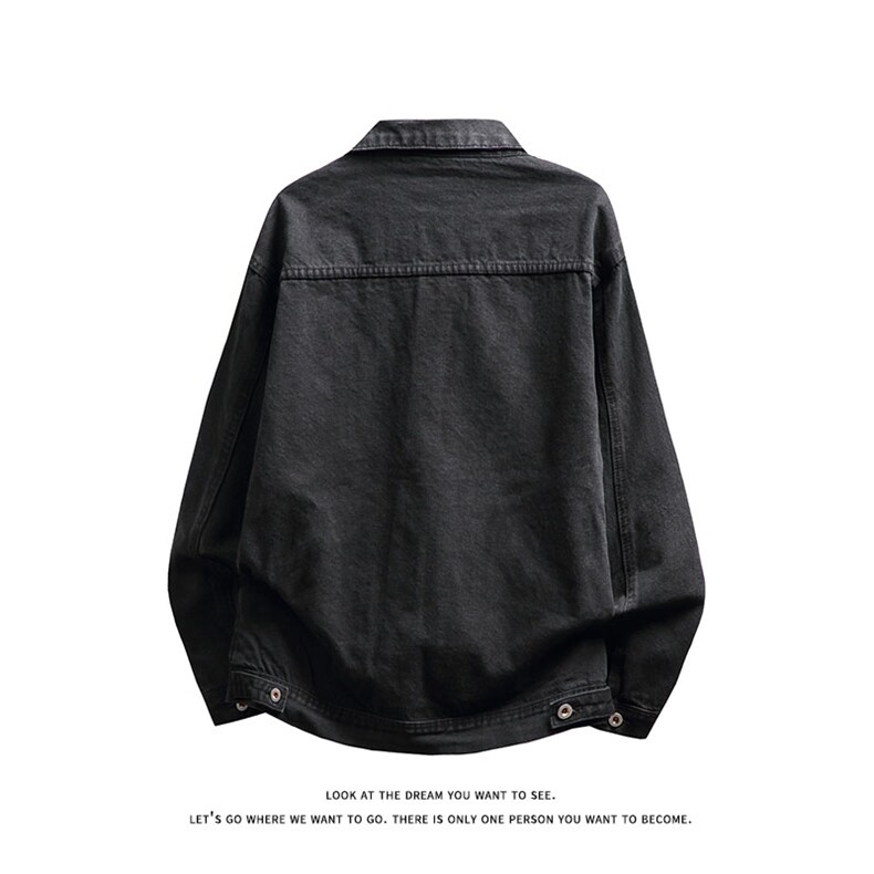 牛仔外套宽松大码简约休闲百搭潮流水洗牛仔衣夹克J7009-特价68,男装工装外套,电商A007