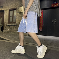 夏季短裤男港风宽松潮流休闲百搭五分裤运动短裤XD22906-P35，男装牛仔裤，星座717