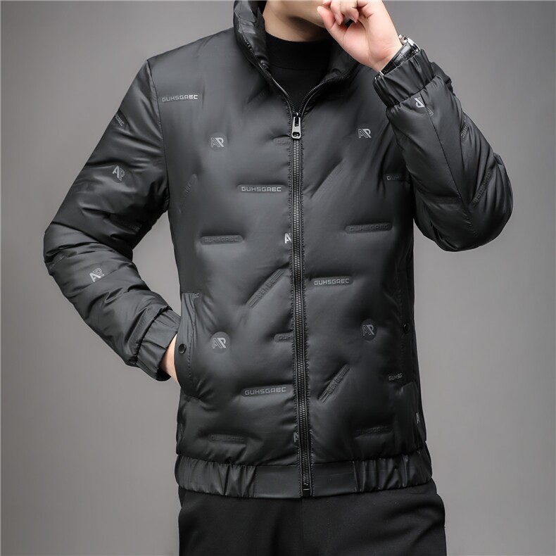 秋冬季立领羽绒服男士白鸭绒轻薄短款潮服休闲户外保暖外套图片