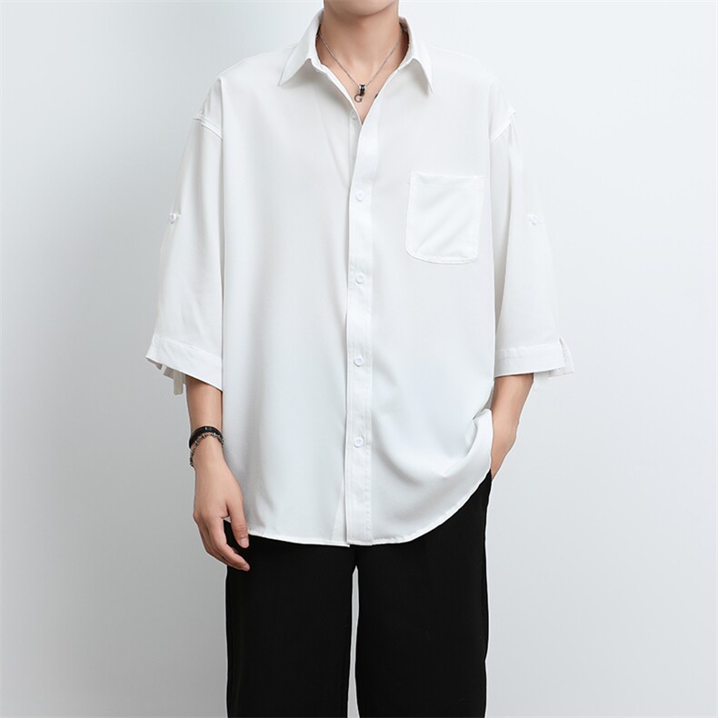 港风大码美式vibe潮牌痞帅翻领长袖衬衫男XZ213-CS8810-P45控58,男装衬衫,星座213