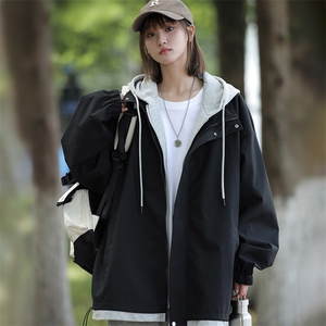 现货假两件夹克男二开冲锋衣外套DSA157B-JK763-P68图片