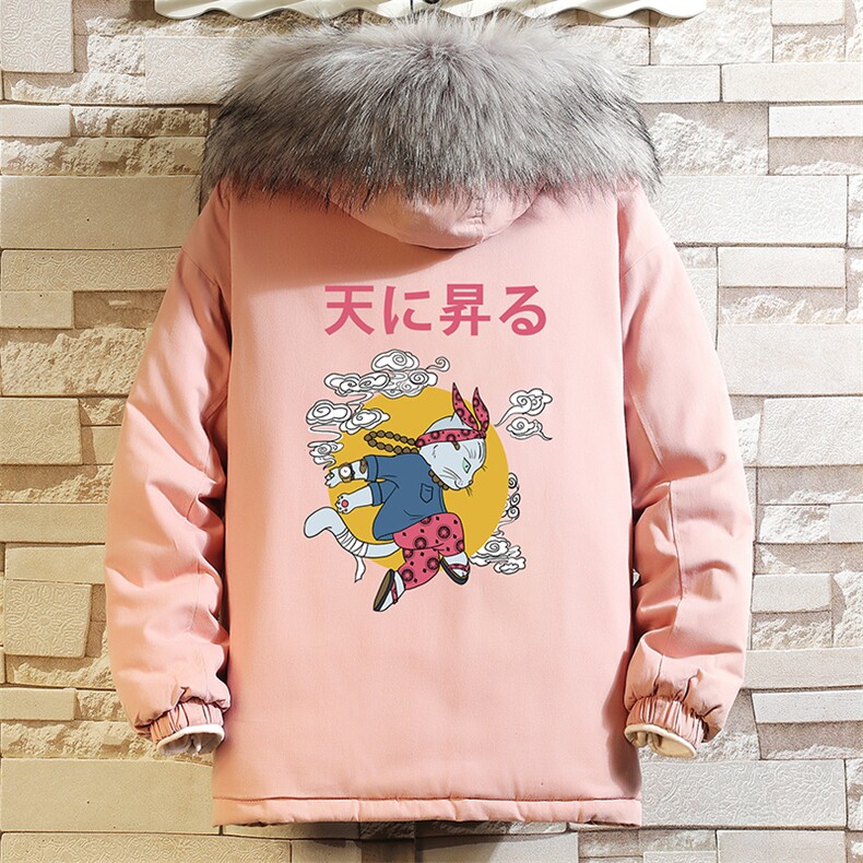 MM48012-P130冬季大毛领衣男士大码加厚袄男服砖墙,男装棉衣,电商A040A