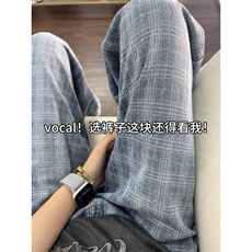 【网图】B221美式ins高街个性直筒格子牛仔裤LK25571-特P45控78，男装牛仔裤，电商B221