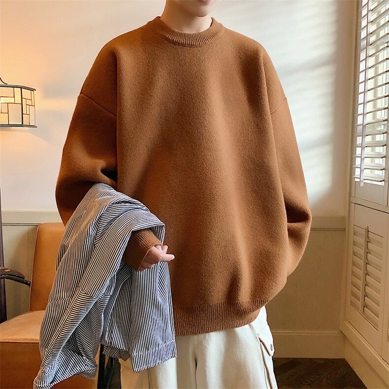 男士针织纯色圆领毛衣A367M808P40控68,男装针织衫/毛衣,电商A367