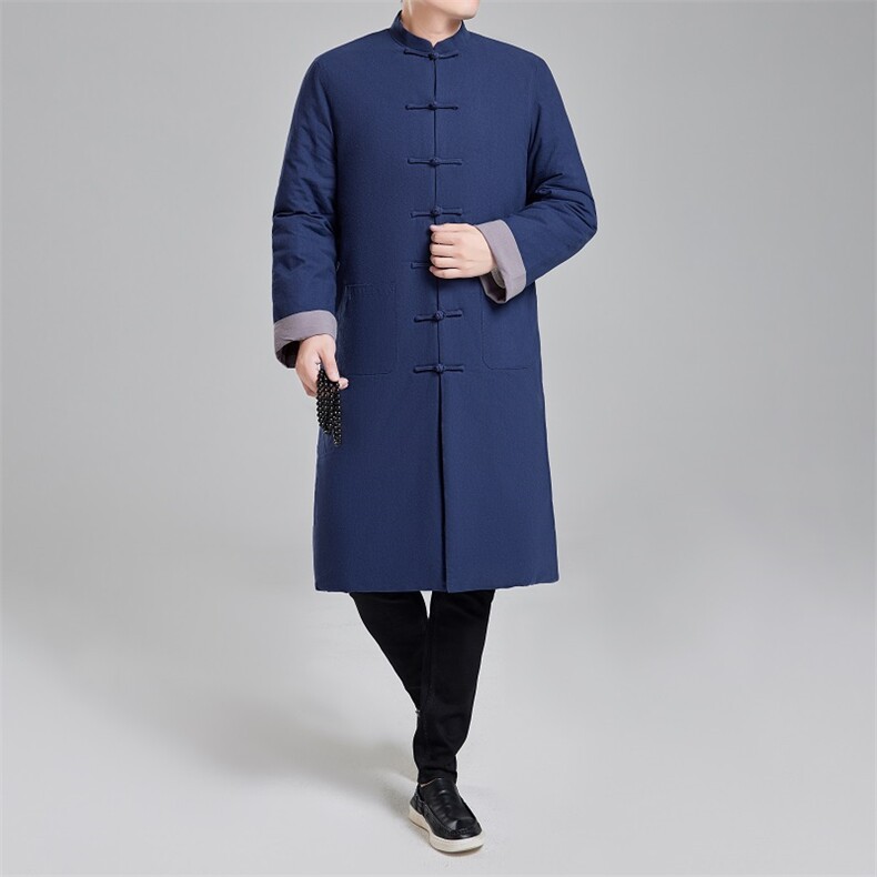2025冬季唐装风棉衣加厚中长款男中式保暖立领棉服8690-P180,男装棉衣,星座1105-3