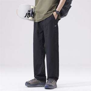 夏季休闲长裤男高街复古修身显瘦小众垂坠感直筒裤子DY5011-P67