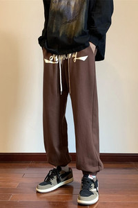 春秋美式字母印花束脚卫裤50棉现货 XZ604-KP80-P55控68图片