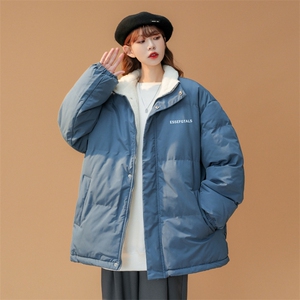 ！2023冬季新款男女同款棉衣情侣中性风立领棉服MY101特P78图片