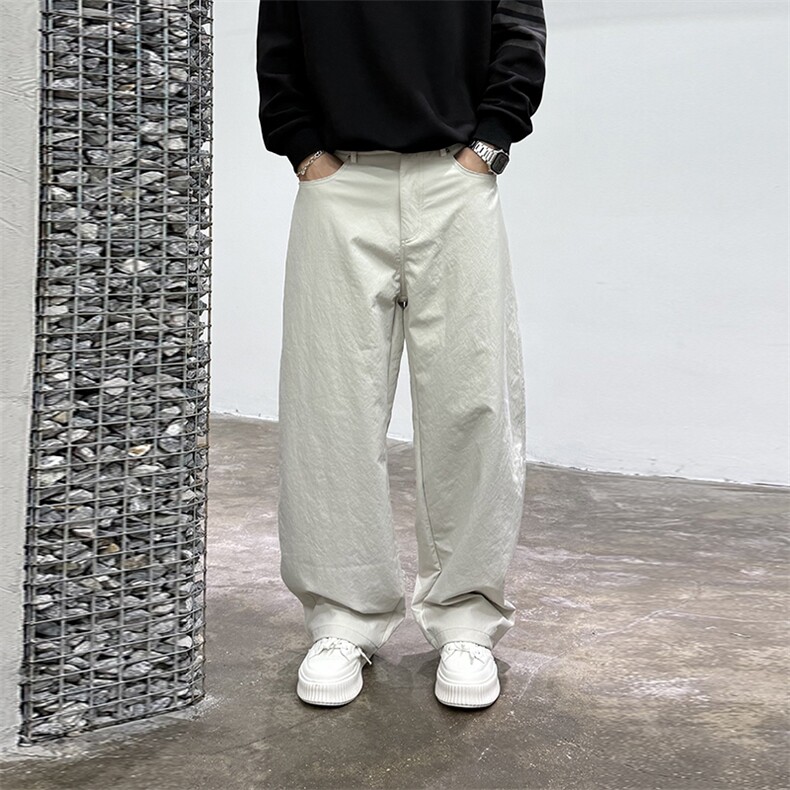 秋季韩版男士直筒休闲裤百搭潮流美式高街高级感简约时尚528p75，男装休闲裤，电商B332-1