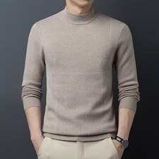 中年男士长袖圆领毛衣春装上衣羊毛春秋季秋衣2023年新款针织衫，男装针织衫/毛衣，电商B212（原钱塘6029）