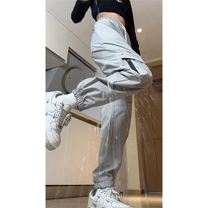 休闲裤抖音直播高品质束脚裤美式工装裤现货供应C323-1-7717-P40图片