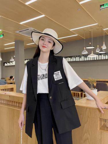 秋季新款韩版时尚贴标马甲，女装马夹，韩衫衣社