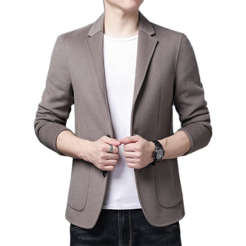 KCN20221-13秋季男士修身西服上衣休闲潮流外套双面尼小西装P320，男装西服，电商B360