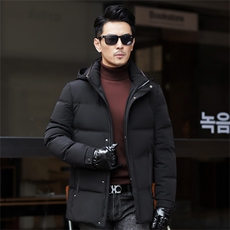 冬季白鸭绒加厚蓬松男羽绒服短款中青年休闲保暖简约防寒外套男装，男装羽绒服，钱塘6003（原4033）