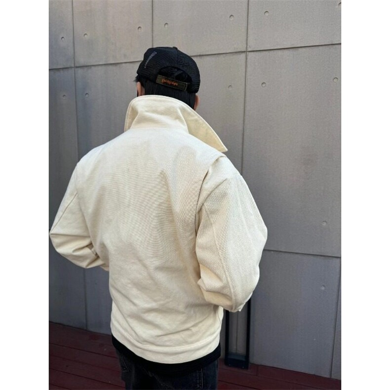 春秋季新款美式复古夹克外套男短宽Cleanfit工装柳钉高街上衣潮牌,男装夹克,星座506A