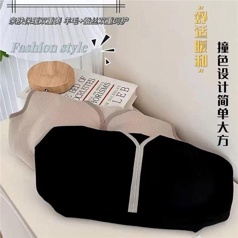 保暖背心带胸垫文胸一体内穿打底秋冬贴身上衣,女装背心吊带,鑫友供货