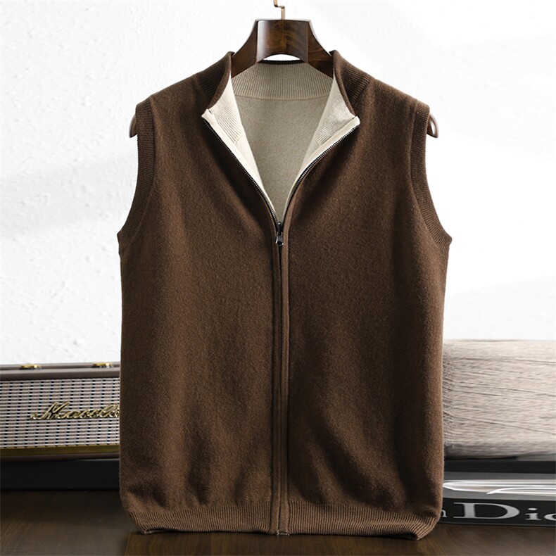 2025双面马甲男款舒适百搭，男装针织衫/毛衣，端硕羊绒