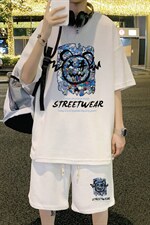 ！2024夏季潮牌男士华夫格短袖T恤百搭圆领一套HTZ15P50，男装T恤，电商B220