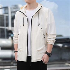 春夏季男士防晒衣连帽潮流休闲夹克外套皮肤衣潮流A266-FS002-P35，男装防晒衣，电商A266