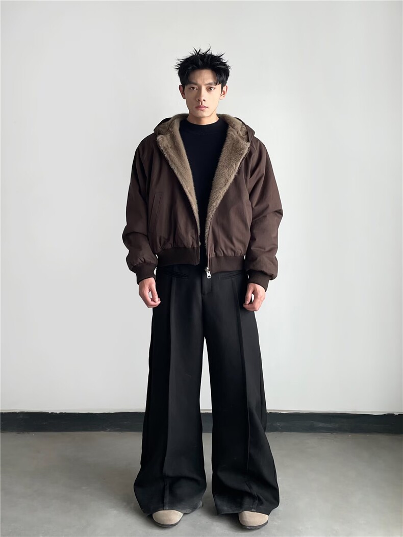221-5/MY930/P95网图棉服棉衣加厚保暖面包服两面穿潮牌夹克外套,男装夹克,星座221-5
