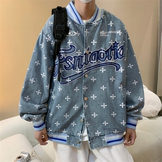 棒球服女春秋宽松小众设计高级感开衫外套潮JK034-75，男装夹克，星座308B-1