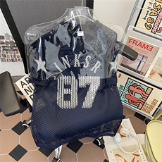 美式街头印花镂空短袖t恤男夏季新款潮牌宽松休闲上衣VT190P38，男装T恤，星座1013-1