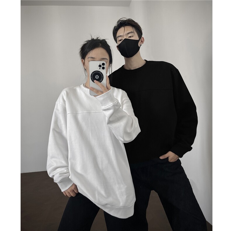 重磅420克boxy短款光板圆领卫衣液态棉爽滑不变形外套男D9882-P47,女装短外套,星座610B-1
