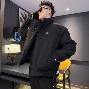 AY120/P148控188冬季社会小伙立领百搭休闲加厚外套棉服男黑首,男装棉衣,星座305B-1
