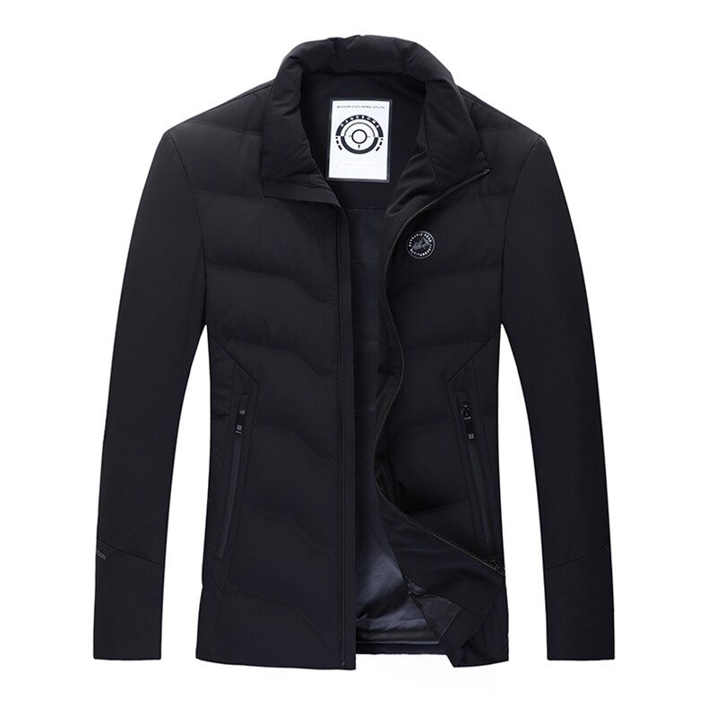 冬季新款羽绒服中年男士立领常规厚款90%羽绒外套KCN20822-5-P235,男装羽绒服,电商B212（原钱塘6029）