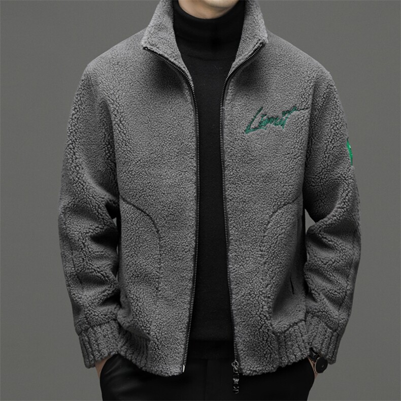 SNNPL66010秋冬2023年新款海宁羊剪绒外套男士羊毛夹克P273，男装皮衣，电商B360