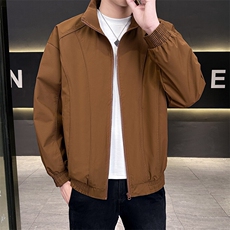 新款中性风户外夹克男立领纯色上衣冲锋衣外套A157B-JK7866-P60，男装夹克，电商A157B