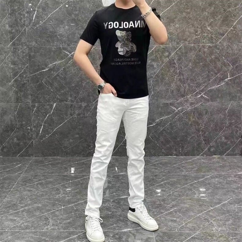 新款时尚高端精品欧货夏季男T恤短袖潮流抖音A227B-A-731-P48,男装T恤,电商A227B（原钱塘4066-1）
