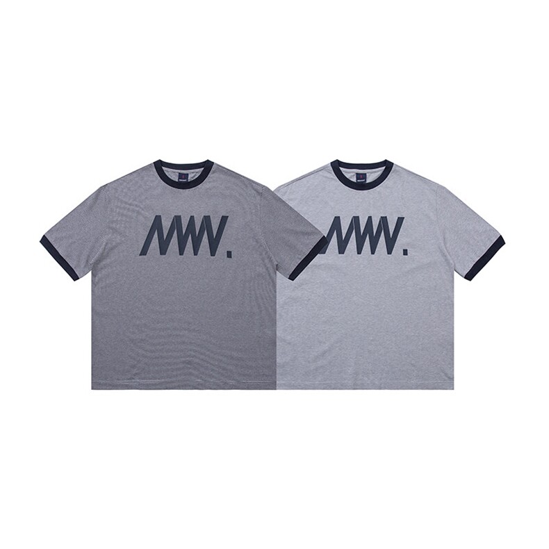 PL1236200克撞色袖领印花夏季T恤，男装T恤，电商基地S002