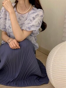 夏季新款 定制面料印花小衫图片