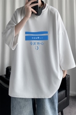Q11033-P30春夏季七分袖t恤男大码五分袖男短袖中袖，男装T恤，电商A040