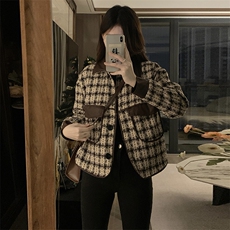 小香风千鸟格外套女春秋款设计感小众高级夹克上衣2025年C757-110，男装夹克，星座911-2(原星座613-2）