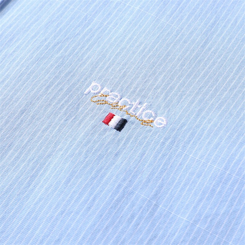 QLM15268夏季薄款休闲短袖衬衣中年男式爸爸装衬衫纯棉半袖,男装衬衫,电商B360