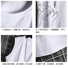 BX25133-P20港风运动汗背心男大码汗衫男无袖T恤男网格挂拍，男装T恤，电商A040A