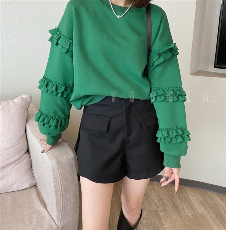 空气层韩版卫衣，女装卫衣/绒衫，简单小珍