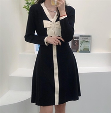 兔绒包蕊纱连衣裙，女装连衣裙，梦由