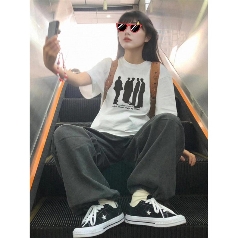 T550-P25美式人像复古纯棉印花短袖潮男女同款情侣上衣,男装T恤,星座617A-2