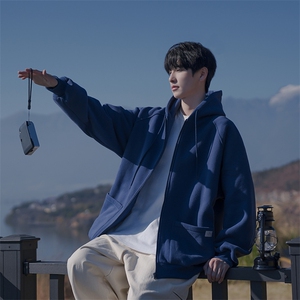 开衫卫衣男春秋款高街连帽衫B225-A6401-P95-X118图片