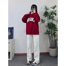 B221美式ins高街小众假破洞修身微喇牛仔裤LK22065-P65控88，男装牛仔裤，电商B221