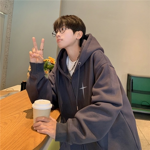 美式全棉400克连帽开衫宽松百搭休闲卫衣同步常规KS501-P50图片