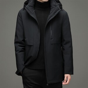 冬季男士商务休闲羽绒服中年男装连帽外套鸭绒上衣ZELD9826-P355，男装羽绒服，电商B212（原钱塘6029）