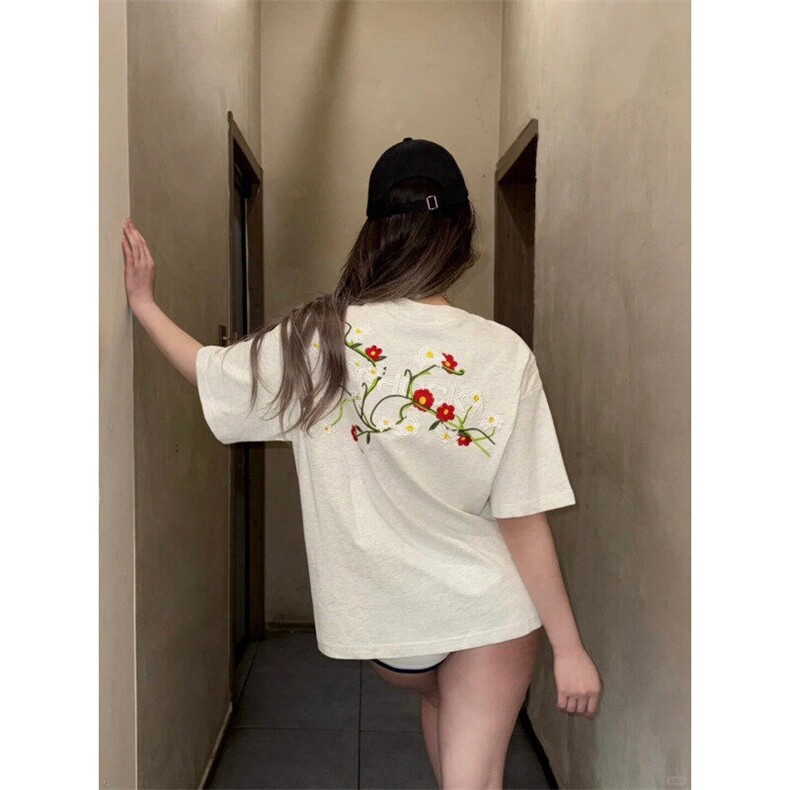【有货】TX01ZZ-特P35美式街头潮牌藤蔓花卉刺绣cleanfit短袖T恤,男装T恤,星座1007（原301D）