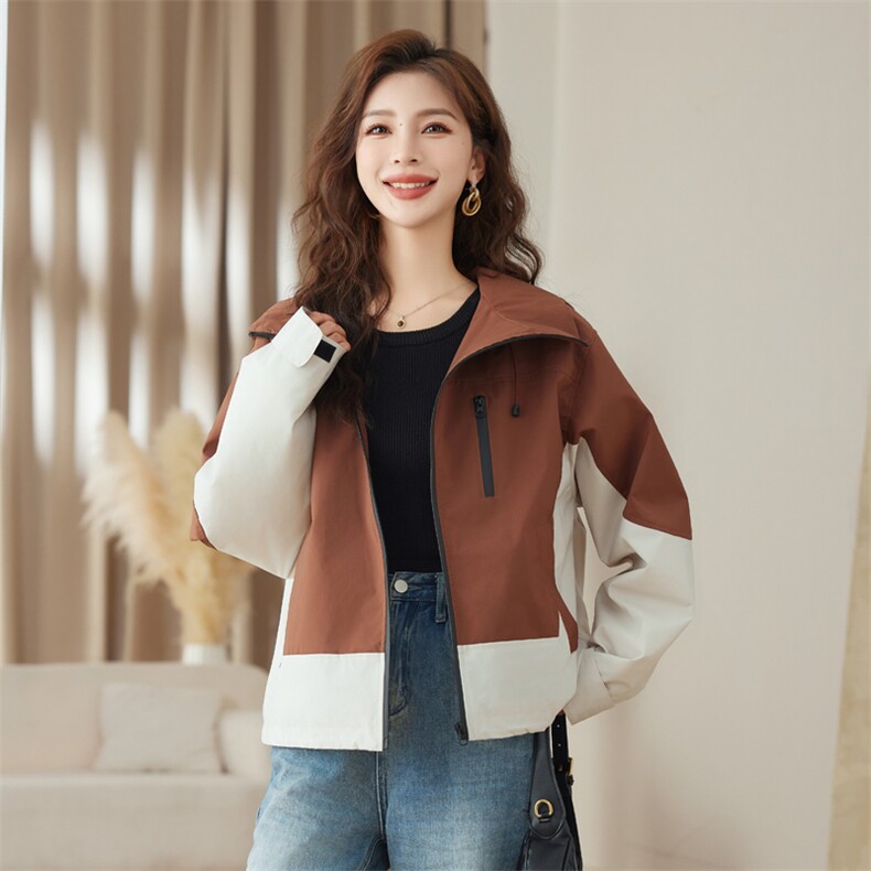 今年流行羽绒服女2025冬季新款立领短款连帽冲锋衣保暖运动外套潮,女装羽绒服,梦懿尔